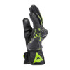 Dainese Mig 3 Unisex Leather Gloves 3XS Black/Anthracite/Yellow - Unisex leather gloves in 3XS size