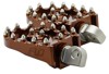 FLO Motorsports Moto Style Footpeg Set Bronze 2x3.125 Inch - Bronze 2"x3.125" footpegs, universal V-Twin fit