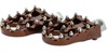 FLO Motorsports Moto Style Footpeg Set Bronze 2x3.125 Inch - Bronze 2"x3.125" footpegs, universal V-Twin fit