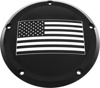 Custom Engraving 7 TC Derby Cover American Flag Black For Harley - Black American Flag Derby Cover For Harley Davidson