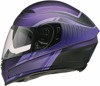 Z1R Jackal Dark Matter Helmet Matte Black/Purple - L - Full-face helmet with sun visor, size L