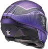Z1R Jackal Dark Matter Helmet Matte Black/Purple - L - Full-face helmet with sun visor, size L
