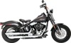 Vance & Hines Twin Slash 3" Slip-On Mufflers Chrome For Harley Softail - Slip-on mufflers for Harley Softail FLSTSB/FLSTNI