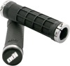 ODI Ruffian Half Waffle Lock-On ATV Grips Black/Silver Pair - Slip-free lock-on grips for ATVs by ODI