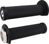 ODI Ruffian Lock-On ATV/PWC Grips Black/Silver 7/8" Bars Pair - Slim lock-on grips for ATV/PWC 7/8" handlebars