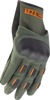 THOR Range Gloves Men's XS Army Green/Black/Orange - Waterproof, fleece-lined gloves for off-road/street
