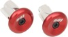 ODI Aluminum Handlebar End Plugs Red Universal Pair - Red aluminum bar end plugs for 14-19mm bars