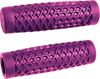 ODI Vans Grips Purple 1 inch Closed End Rubber Pair - Classic Vans pattern grips, 1 inch bars, Purple