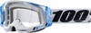 100% Racecraft 2 Goggles Mixos Clear Lens Adult Blue White Unisex - Racecraft 2 Mixos goggles with clear lens, adult size