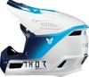 Thor Fleet Storm Helmet Gloss Blue/White Large - MX helmet with ERT and dual-density EPS