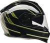 Z1R Warrant Amplify Helmet Hi-Vis/Black Small - Full-face helmet with drop-down sun visor