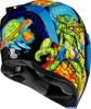 ICON Airflite Bugoid Blitz Helmet 2XL Blue/Black/Red - Full-face helmet with DropShield visor.