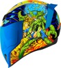 ICON Airflite Bugoid Blitz Helmet 2XL Blue/Black/Red - Full-face helmet with DropShield visor.