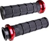 ODI Hart-Luck Lock-On Grips Black/Red For Indian Touring Models - Lock-on grips for Indian touring models