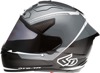 6D ATS-1R Alpha Full Face Helmet XL Black Silver Gray - Full face helmet XL Black Silver Gray by 6D