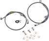 Stainless Steel Front 2-Lines Brake Line Kit - For 06-15 Kawasaki ZX14R Ninja
