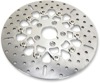 10-Button Polished Carrier Floating Brake Rotor - Harley Davidson