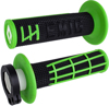 ODI Emig 2.0 V2 Lock-On Grips Black/Green 7/8" Bars - Lock-on grips, Black/Green, For 7/8" bars