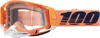 100% Racecraft 2 Goggles Clear Lens Coral Orange Adult - Premium off-road goggles with clear lens, adult size