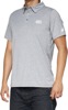 100 Percent Corpo Polo Shirt Heather Gray White Men's Large - Moisture-wicking polo for men, size Large