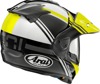 Arai XD-5 Cosmic Helmet Fluorescent Yellow L - Dual-sport helmet with visor and ventilation