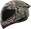 ICON Domain Grand Maw Helmet XL Gray/Black/Red - Full-face helmet with premium FRP shell