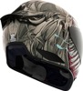 ICON Domain Grand Maw Helmet XL Gray/Black/Red - Full-face helmet with premium FRP shell