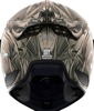 ICON Domain Grand Maw Helmet XL Gray/Black/Red - Full-face helmet with premium FRP shell