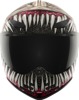 ICON Domain Grand Maw Helmet XL Gray/Black/Red - Full-face helmet with premium FRP shell