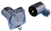 CEQUENT 7 Way Metal Connector with Plastic Core, 12V - 7-way 12V trailer connector, zinc plated, metal body