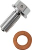 Moose Magnetic Drain Plug M10x1.5x22mm with Washer Silver