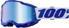 100% Accuri 2 Goggles Blue with Blue Mirror Lens Adult - Blue mirror lens, adult size, unisex off-road goggles