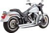 Vance & Hines Big Shots Staggered Exhaust System Chrome For Harley Softail 86-09