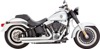 Vance & Hines Big Shots Staggered Exhaust System Chrome For Harley Softail 86-09