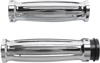 Accutronix Diamond Chrome Grips 1in Throttle-By-Wire Harley For 2008-2024 - Chrome grips, dual cable, for Harley 2008-2024