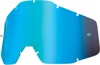 100% Accuri Strata Racecraft Goggle Lens Blue Mirror - Replacement lens for Accuri, Strata, Racecraft goggles