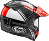 Arai XD-5 Cosmic Helmet Red/White/Black Medium - Dual sport helmet with Cosmic graphic