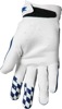 Thor Hallman Digit Gloves Navy/White Men's Large - Vintage inspired MX gloves