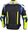 Men's Apex V1 Leather Armored Riding Jacket Blue/HiViz 2X-Large