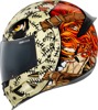 ICON Airframe Pro TopShelf Helmet 2XL Red/Off-White - Full face helmet with FRP shell