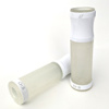 D3 Motorcycle Grips - Clear w/ White Metal Trim, 7/8" bars w/ Twist Throttle