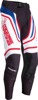Moose Racing Agroid Pants Mens 38 Black Blue White Red - Athletic fit off-road riding pants, size 38