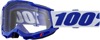 100 Percent Accuri 2 Goggles Blue Clear Lens Adult Unisex - Clear lens, blue/white, adult off-road goggles