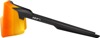 100 Percent Aerocraft Sunglasses Matte Soft Tact Black HiPER Red Mirror - HiPER Red Mirror lens sunglasses, adult size