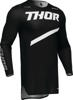 Thor SPORTMODE Brave Jersey Black White Medium Men's - Athletic fit off-road jersey in black/white, size M