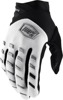 100% Airmatic Gloves White Men's Size S - Men's vented off-road gloves, size S, white
