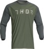 Thor Terrain Jersey Charcoal/Green 2XL Men's Off-Road - Men's 2XL Terrain Jersey Charcoal/Green