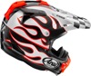 Arai VX-Pro4 Flame Helmet Gloss Black/Red/White L - Off-road helmet with flame graphics