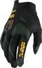 100% iTrack Gloves Green Black Men's Size S - Short cuff MX gloves in Green Black Men's Size S