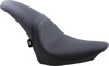Predator Smooth Vinyl 2-Up Seat - Black - For 00-17 Harley Softail
